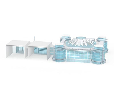 3d商业建筑楼模型