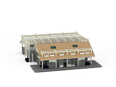 3d现代房屋建筑模型