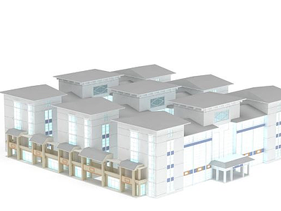 3d现代居民楼免费模型