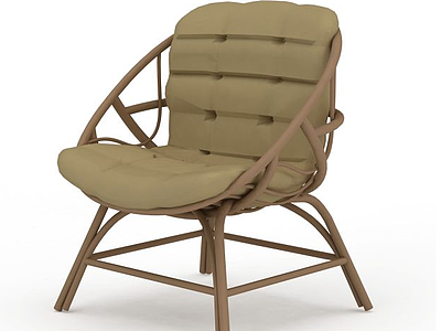 时尚休闲藤椅模型3d模型