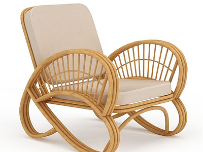3d现代休闲藤椅免费模型