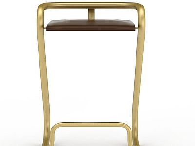 现代金色吧台椅模型3d模型