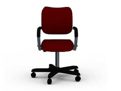 红色办公转椅模型3d模型