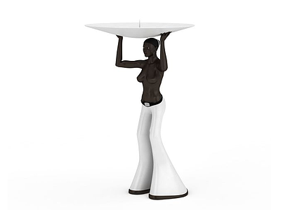 3d非洲工艺烛台灯模型