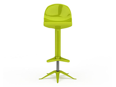 3d时尚果绿色高脚吧椅免费模型