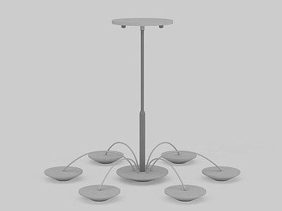 3d现代灰色吊灯免费模型