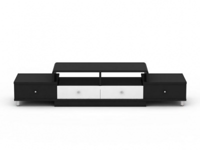 3d现代黑白拼色电视柜免费模型