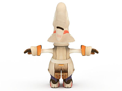 最终幻想游戏人物高帽士兵模型3d模型