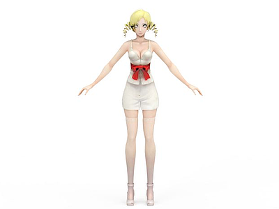 游戏人物性感女郎模型3d模型