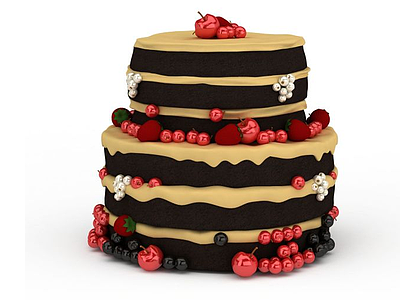 多層豪華生日蛋糕模型
