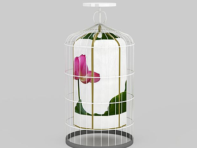 3d创意鸟笼吊灯免费模型