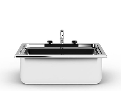 不锈钢洗菜池水槽模型3d模型