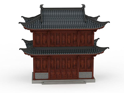 古建小楼模型