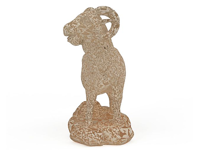 羊石雕模型