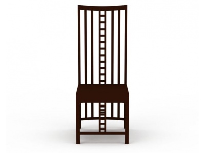 3d精美中式实木餐椅模型