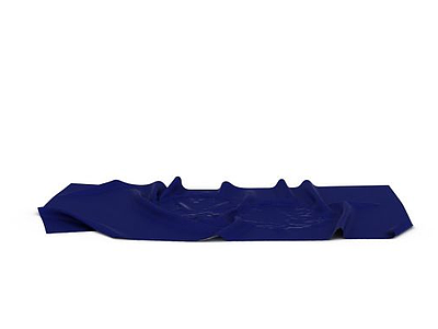 3d蓝色桌布模型