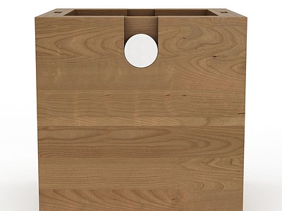 3d现代实木收纳盒模型