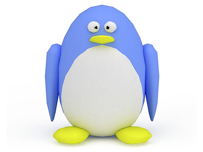 企鹅毛绒玩具模型3d模型
