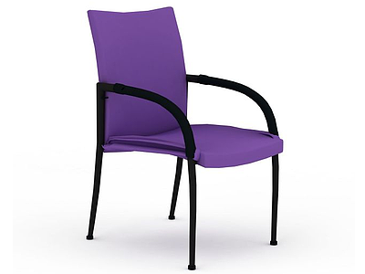 3d现代紫色休闲椅模型