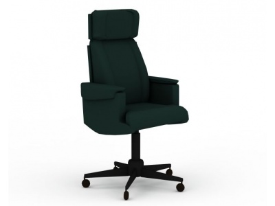 3d现代墨绿色旋转办公椅模型