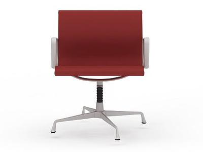 3d简约红色办公转椅免费模型