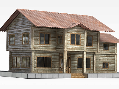 泰式民居建筑楼模型3d模型