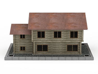 泰式木屋别墅模型