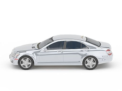灰色奔驰小汽车模型3d模型