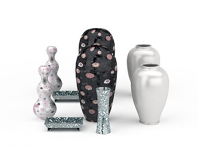 3d日式花瓶储物瓶装饰品免费模型