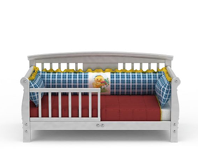 3d多功能儿童沙发床模型