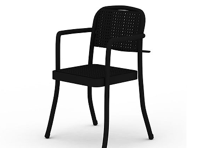 3d黑色镂空休闲座椅模型