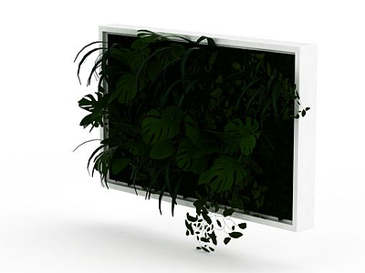 植物墙饰模型3d模型