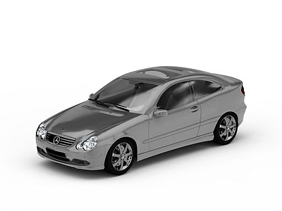 家用灰色小轿车模型3d模型