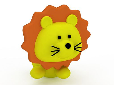 3d可爱黄色玩具小狮子免费模型