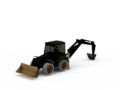 3d挖掘推土一体机模型