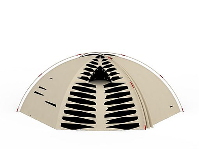 拼色野外露营帐篷模型3d模型