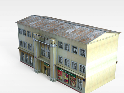 3d现代居民楼模型