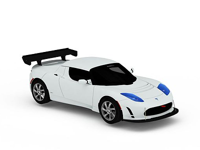 3d高级黑白小轿车免费模型