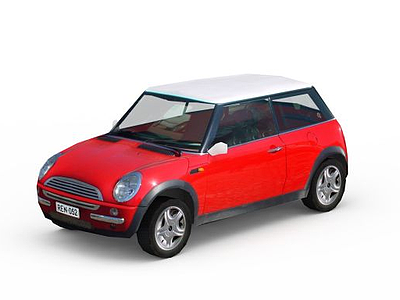 红色越野跑车模型3d模型