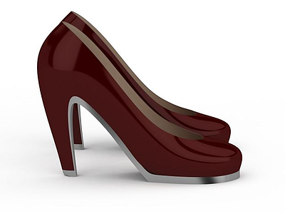 3d红色高跟鞋免费模型