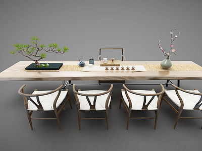 现代风格茶桌模型3d模型