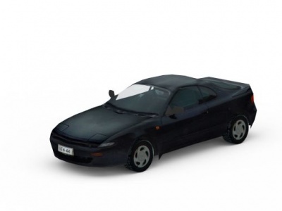 黑色小轿车模型3d模型
