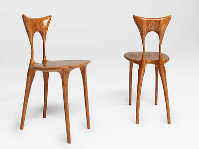 3d实木椅子模型
