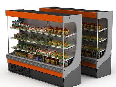 3d超市冷凍柜模型