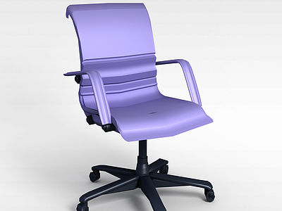 3d现代紫色办公转椅模型