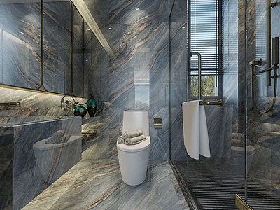 3d卫生淋浴间模型