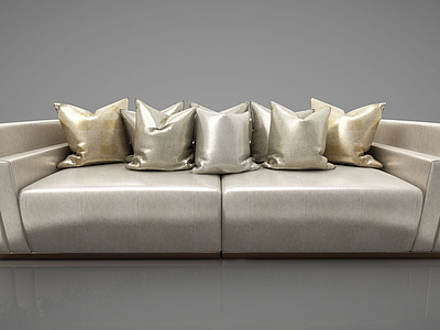 现代休闲椅双人沙发模型3d模型