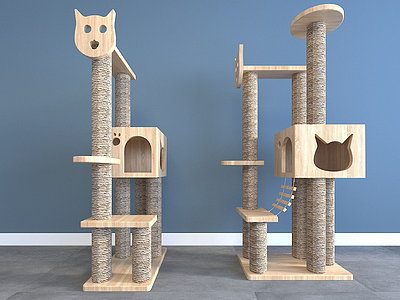 猫爬架模型3d模型