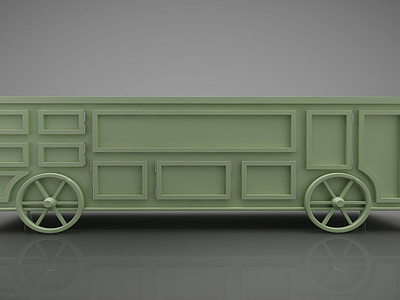 3d现代风格火车箱模型