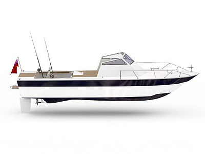 黑白拼色轮船模型3d模型